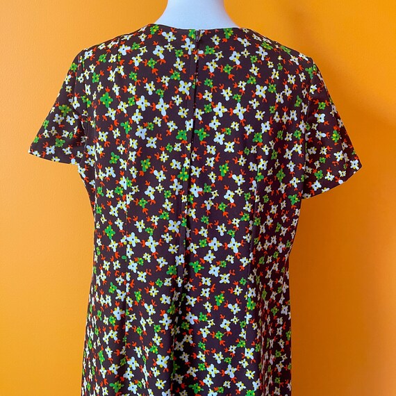 1960s Vintage Handmade Floral Plus Size Dress 1X X Gem