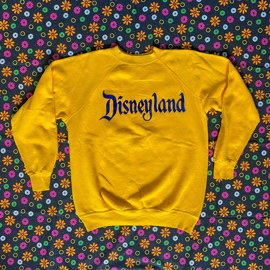 美品 Disney vintageスウェット 60s 1960s Vintage Disneyland Pullover Sweatshirt || M || Yellow With