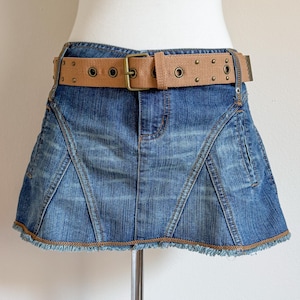 Y2k Belt Mini Skirt - Etsy