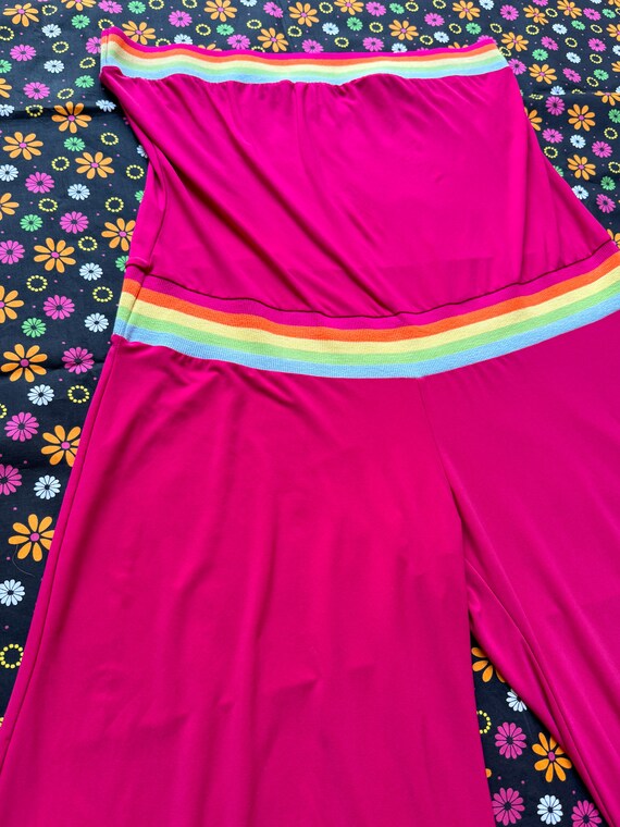 Embroidered Ruffle Jumpsuit - Vintage Pink