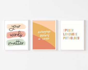 Tus palabras importan – Decoración de oficina de SLP – SLP escolar – Decoración de sala de oratoria – Descarga instantánea