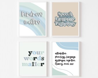 Kindness Matters – SLP Wandkunst – Schule SLP – Sprache Raum Dekor – Digitaler Download