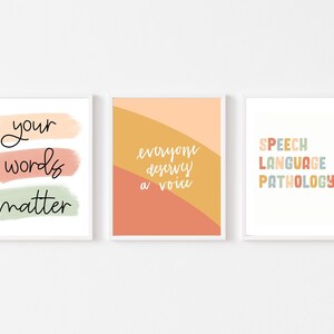 therapy office decor, speech poster, speech therapy room decor, speech therapy poster, slp wall art, classroom posters, educational decor