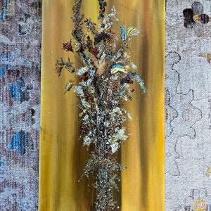 Original Vintage Mid Century Modern Oil Painting Floral Still Life; Original Impasto Still Life Painting; Still Life with Flowers Painting