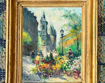 パリの街並みの油絵 オリジナルパリジャンアート ウクライナの