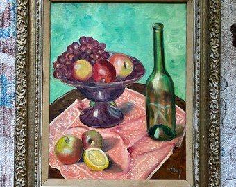 フルーツ4 印象派の静物画 様々なフルーツの油絵 デジタルダウンロード