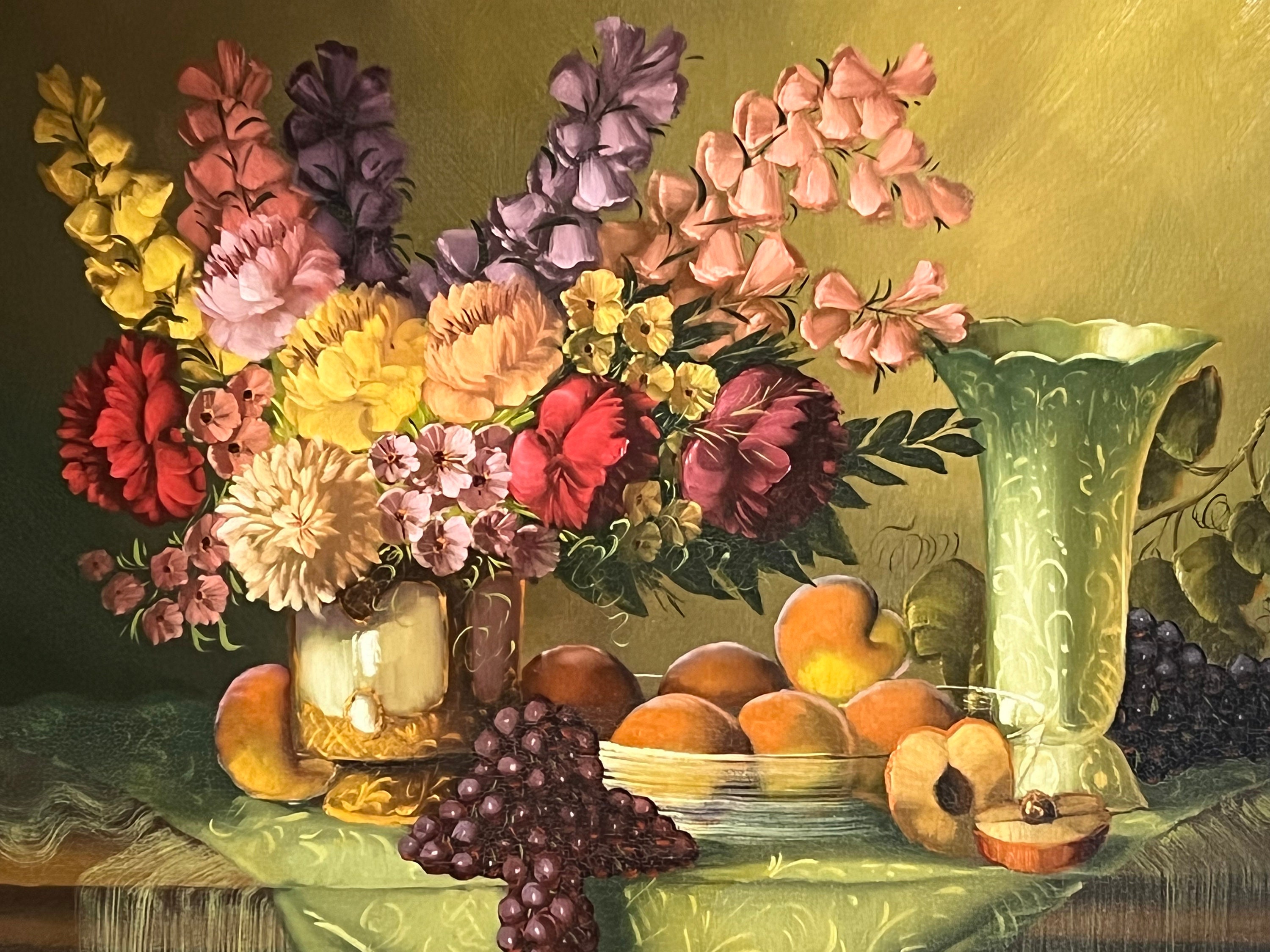 Vintage Floral Still Life Oil Painting by Rudorfer, Framed - Etsy