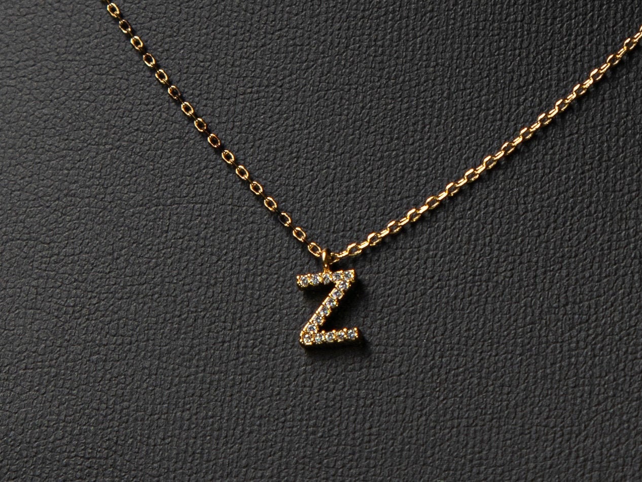 Initial Z Necklace - Etsy