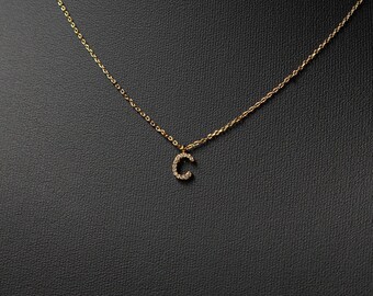 Letter C Necklace - Etsy