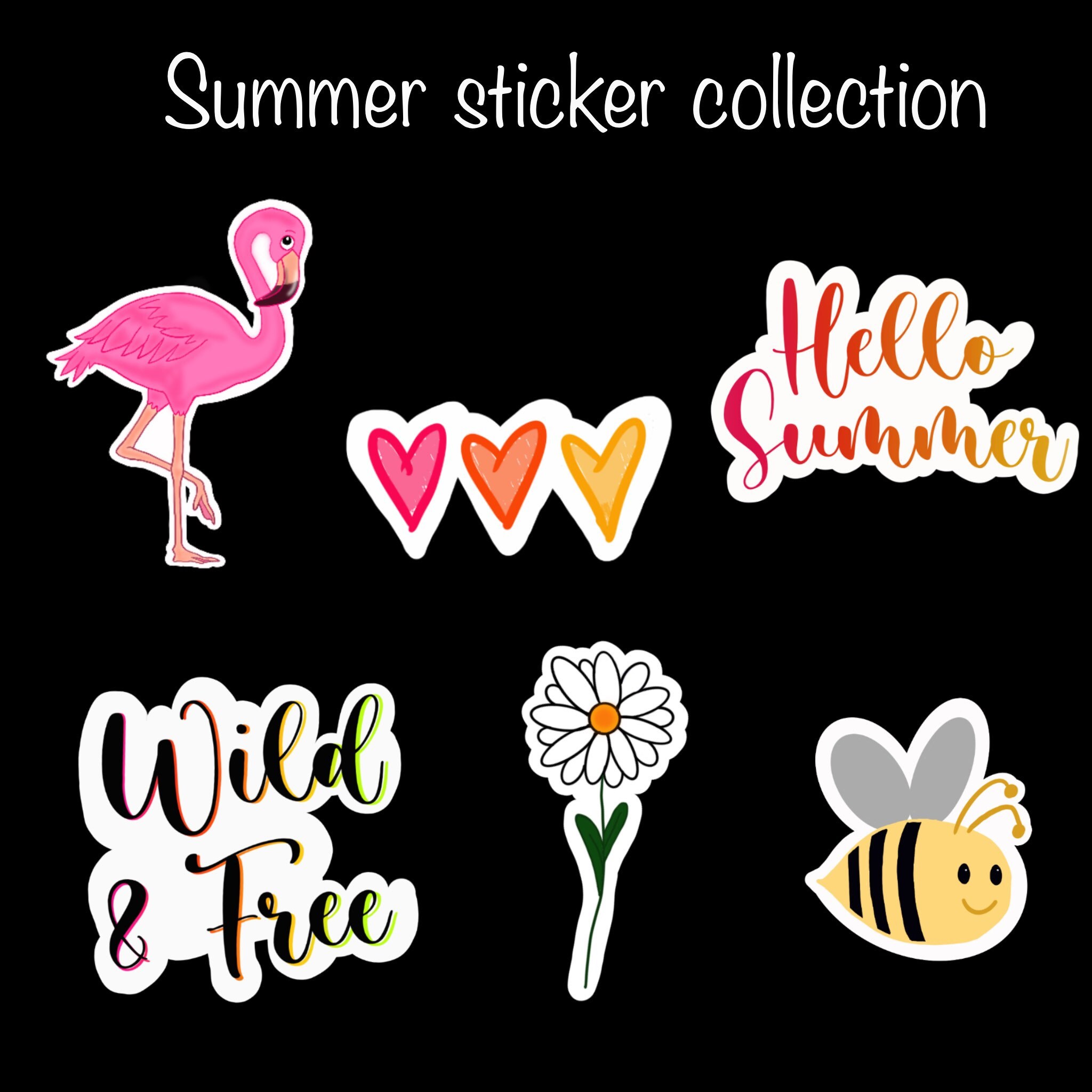 summer sticker collection etsy