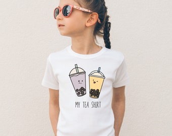 My Tea-shirt, bubble tea-T-shirt voor kinderen, boba-T-shirt