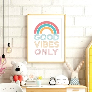Good Vibes Only imprimible / Good Vibes Only Poster / Descarga de impresión digital / Descarga de impresión digital / Arte de pared imprimible / Descarga instantánea