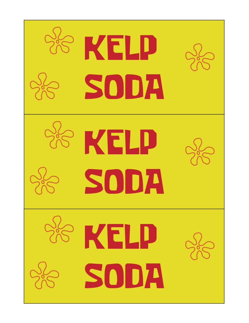 Kelp Soda Labels Printable Printable Blank World