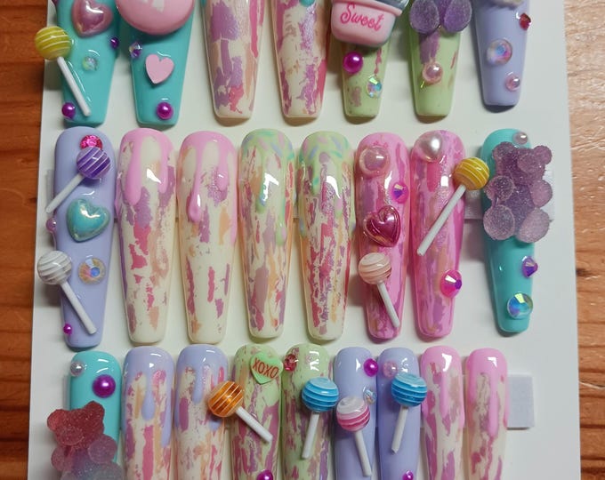 ready to ship xl press on nails
