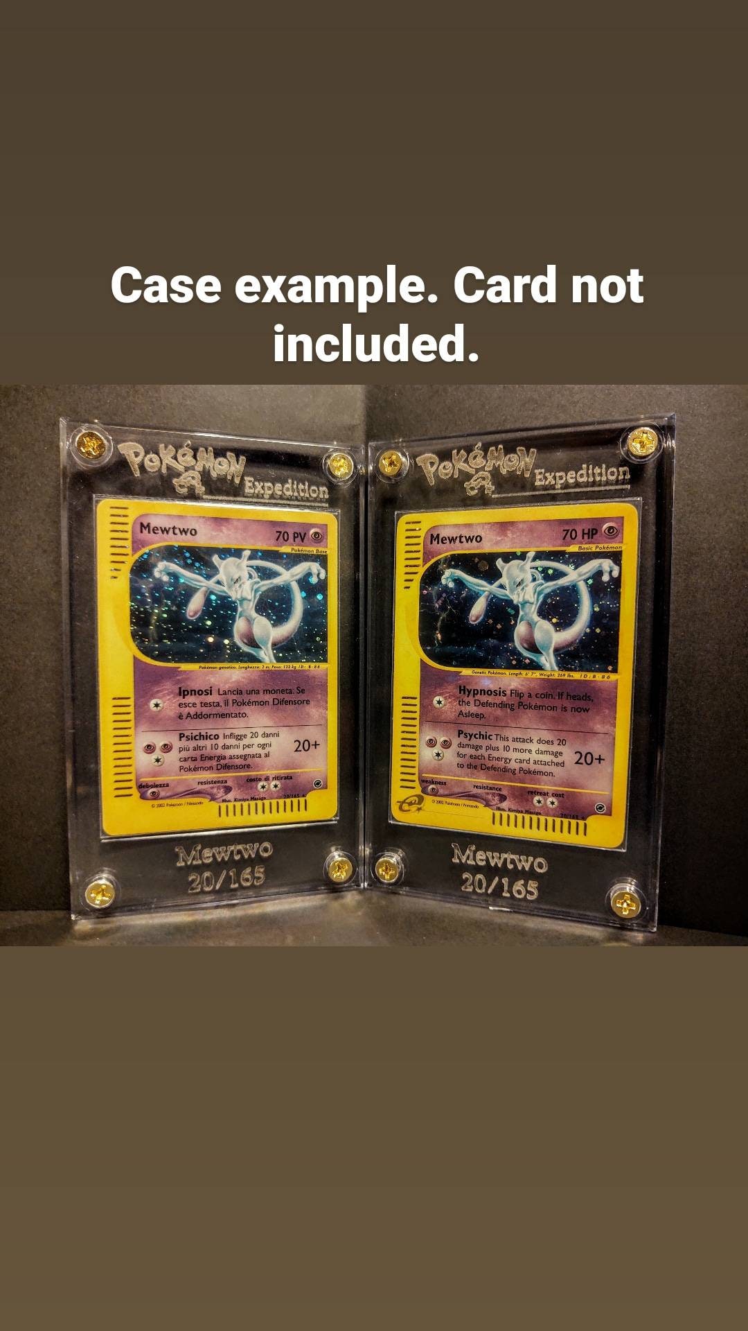 Pokemon Acrylic Card Case Personalizado Etsy España