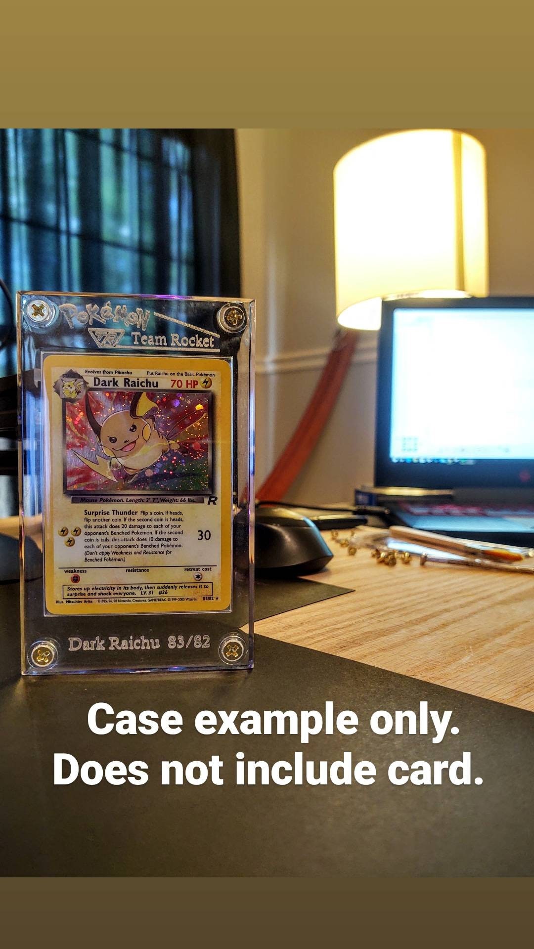 Pokemon Acrylic Card Case Personalizado Etsy España