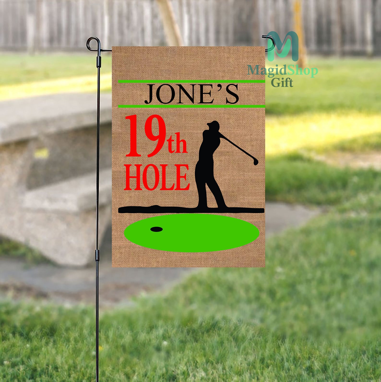 Garden Flag Personalized 19th Hole Golf Flags Golf Garden Etsy