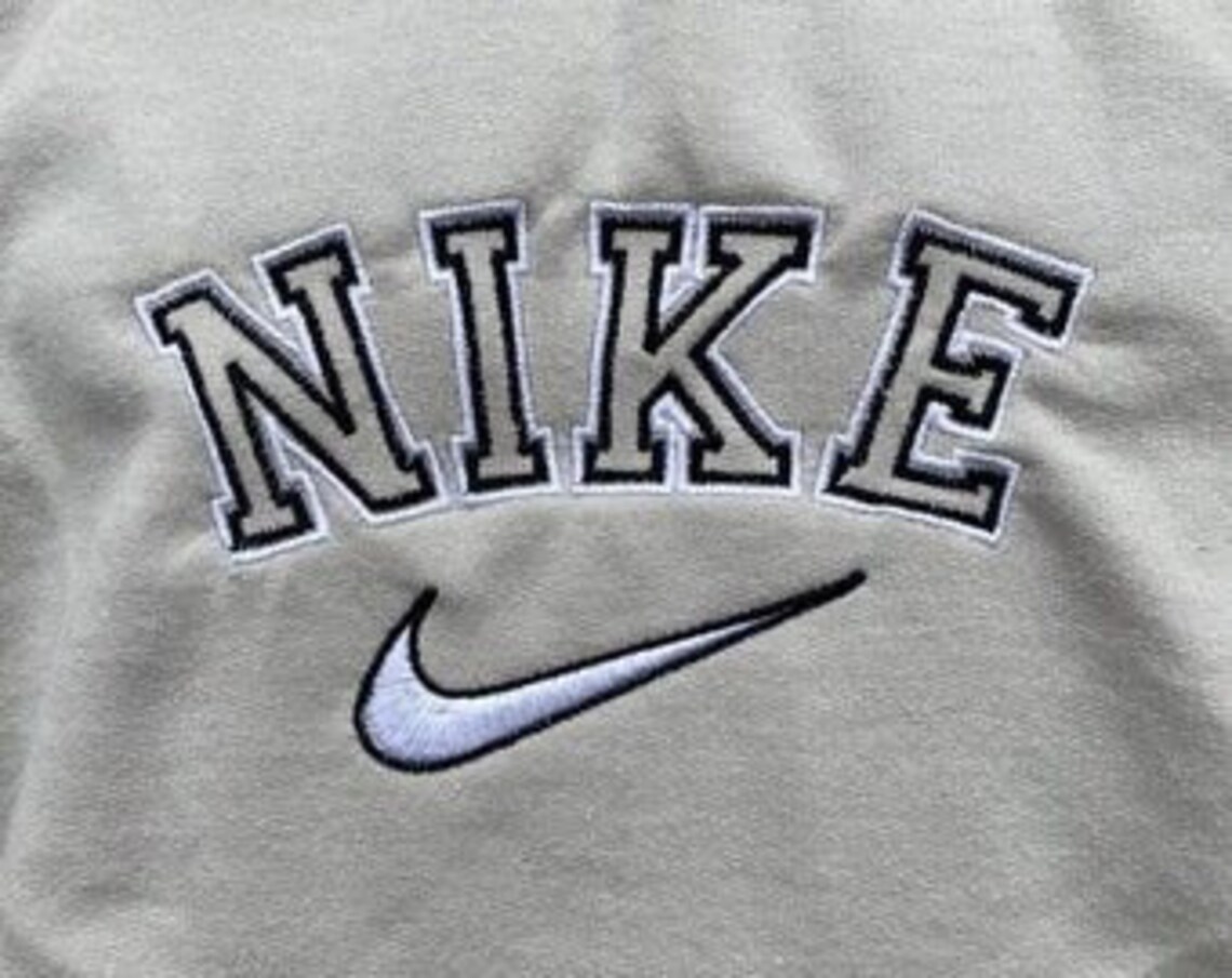 Embroidery Vintage Inspired Nike big design | Etsy