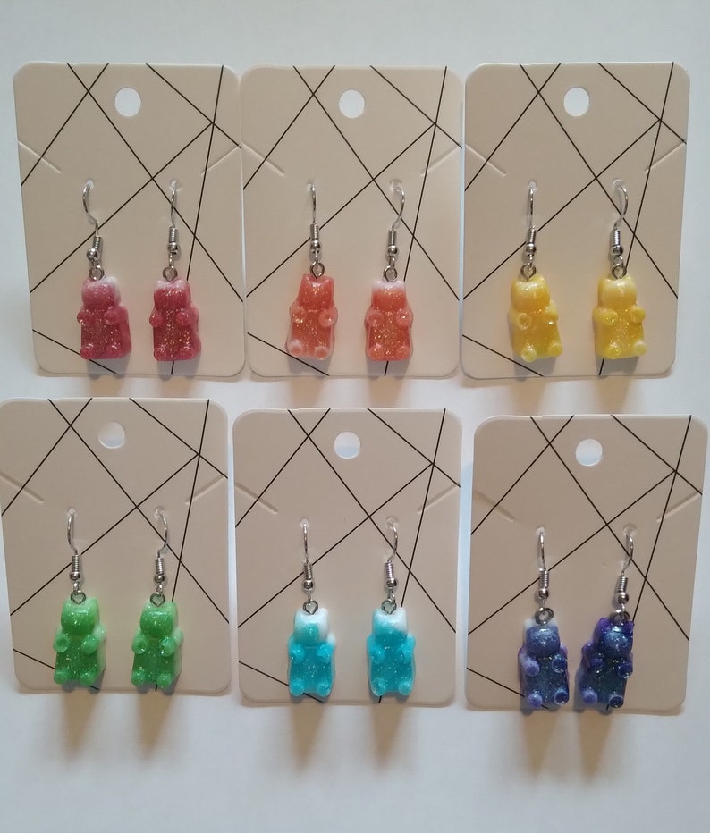 Resin Gummy Bear Earrings