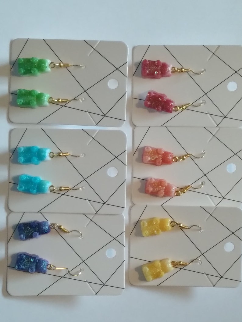 Resin Gummy Bear Earrings