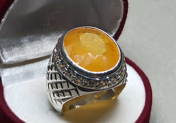 TODANI JEMS Certified 7.25 Ratti Pukhraj Panchdhatu Natural Yellow Sapphire  Gemstone Ring Brass Sapphire Ring Price in India - Buy TODANI JEMS  Certified 7.25 Ratti Pukhraj Panchdhatu Natural Yellow Sapphire Gemstone  Ring
