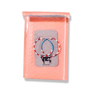 American flag beaded hoops