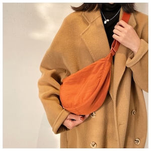 Simplicity Shoulder Bag, Minimalist Dumpling Bag, High Capacity Underarm Bag, Nylon Crossbody Bag, Messenger Bag, Stylish Daily Bag