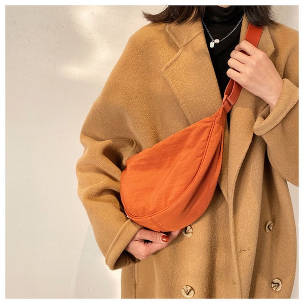 Bolso de hombro simplicidad, bolso de bola de masa minimalista, bolso de axila de alta capacidad, bolso bandolera de nylon, bolso mensajero, bolso diario elegante