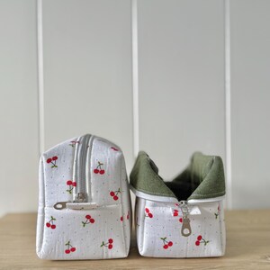 Handmade Travel Makeup Bag, Floral Cosmetic Organizer image 8