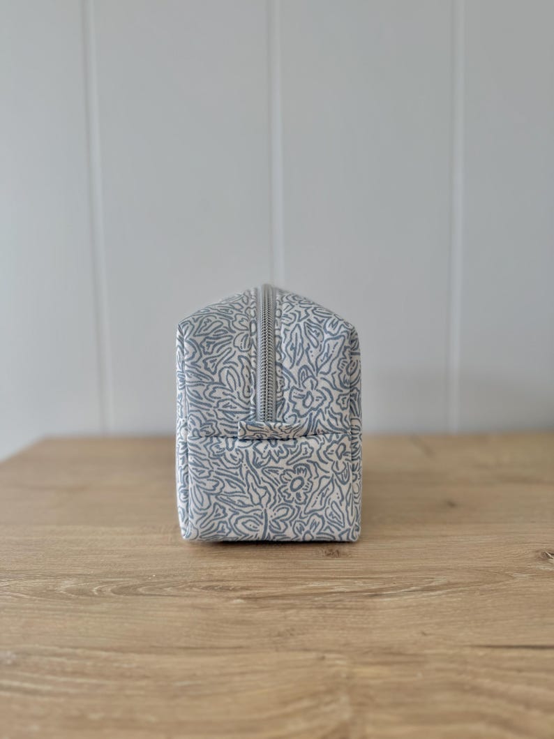 Handmade Travel Makeup Bag, Floral Cosmetic Organizer image 2