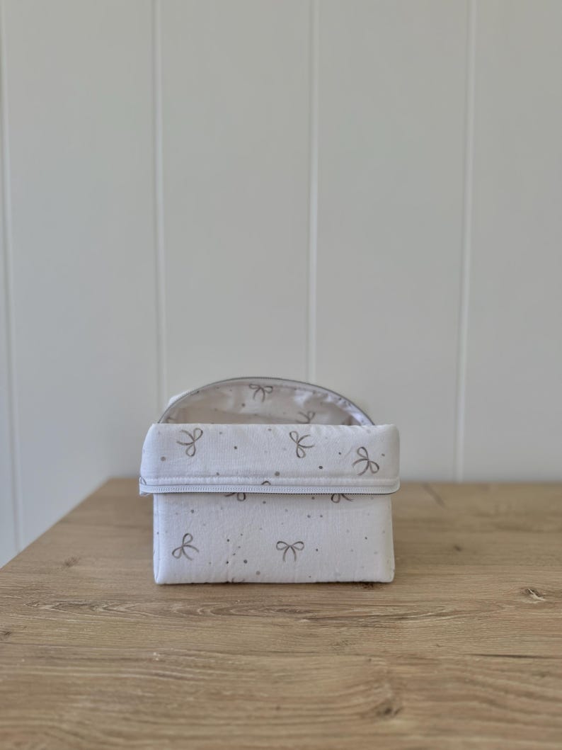 Handmade Travel Makeup Bag, Floral Cosmetic Organizer image 9