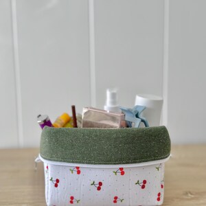 Handmade Travel Makeup Bag, Floral Cosmetic Organizer image 7
