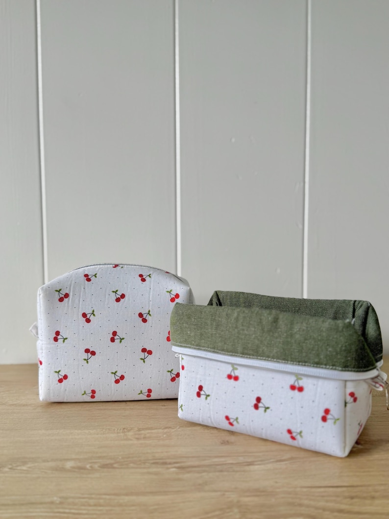 Handmade Travel Makeup Bag, Floral Cosmetic Organizer 9