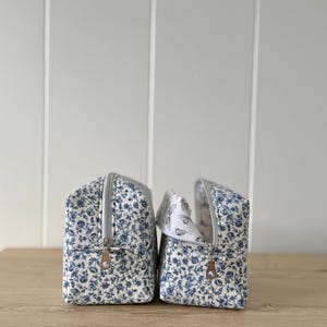 Handmade Travel Makeup Bag, Floral Cosmetic Organizer image 15