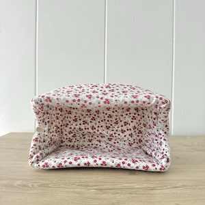 Handmade Travel Makeup Bag, Floral Cosmetic Organizer image 13