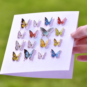 Schmetterling Blanko Karte - 3D Skulptur Karte - Karte für Frauen, Karten für Sie, Geschenk für Gärtner, Schmetterling Liebhaber, Naturliebhaber, Made in UK /LS11