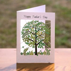 Happy Father's Day Tree Card - Tree of Life - Nature Lover card - Cards for him, Lasercut Card - Made in UK PM892