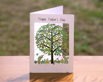 Happy Father's Day Tree Card - Tree of Life - Nature Lover card - Cards for him, Lasercut Card - Made in UK PM892