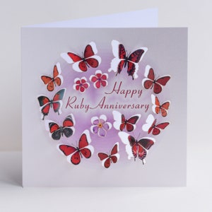 Happy Anniversary Card Butterfly Card Graphic By Olga Boat Design · Creative Fabrica - View #7