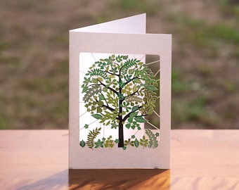 Tree Card - Blank Card - Spiritual Card - Tree of Life - Nature Lover card - Cards for her - Cards for him, Lasercut Card - Made in UK PM892