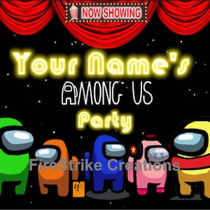 Among Us Party Banner for Zoom/ Virtual Events