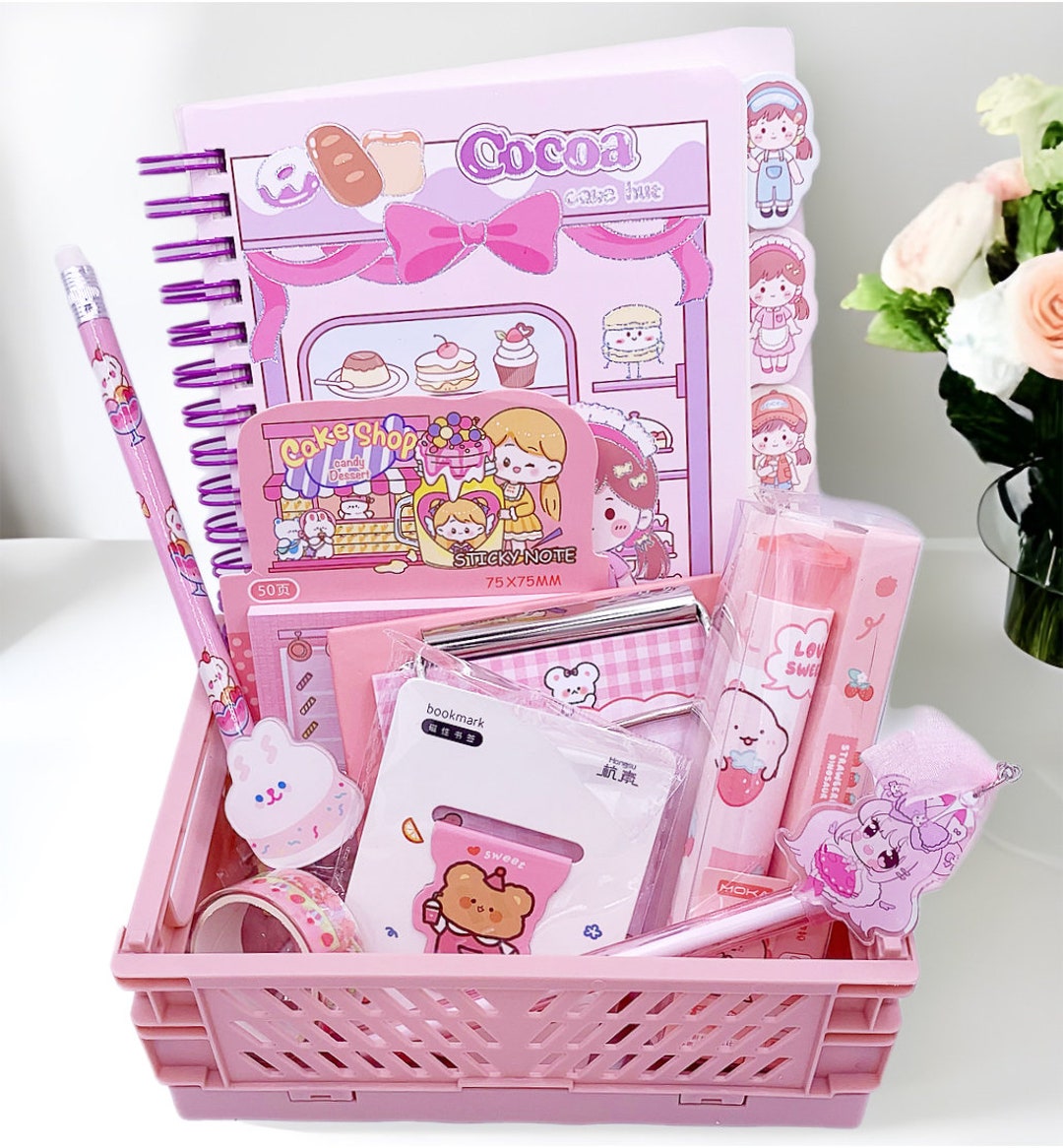 Kawaii Stationary Crate Small Kawaii Stickers Cute Surprise Etsy UK