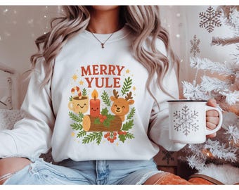 Merry Yule Sweatshirt • Witchcore Solstice Holiday Crewneck