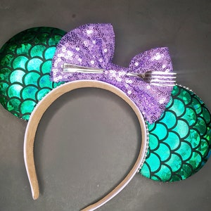 Little Mermaid Mickey ears, Ariel Mouse ears, mermaid Minnie Mouse ears, Disney Mickey ears, Minnie Mouse ears headband, adult Mickey ears