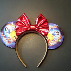 Snow White Mickey ears, princess Minnie ears, Snow White Mouse ears, adult Mickey ears, adult ears headband, Mickey ears headband,