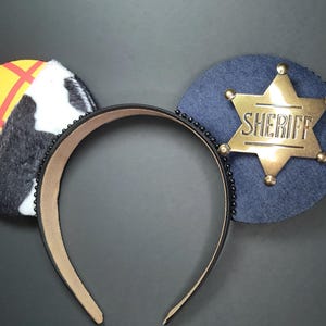 Toy Story Mickey ears, Woody Mickey ears, Mickey ears for men, Mickey ears for boys, Mickey ears no bow, Mickey ears headband, Woody Mickey