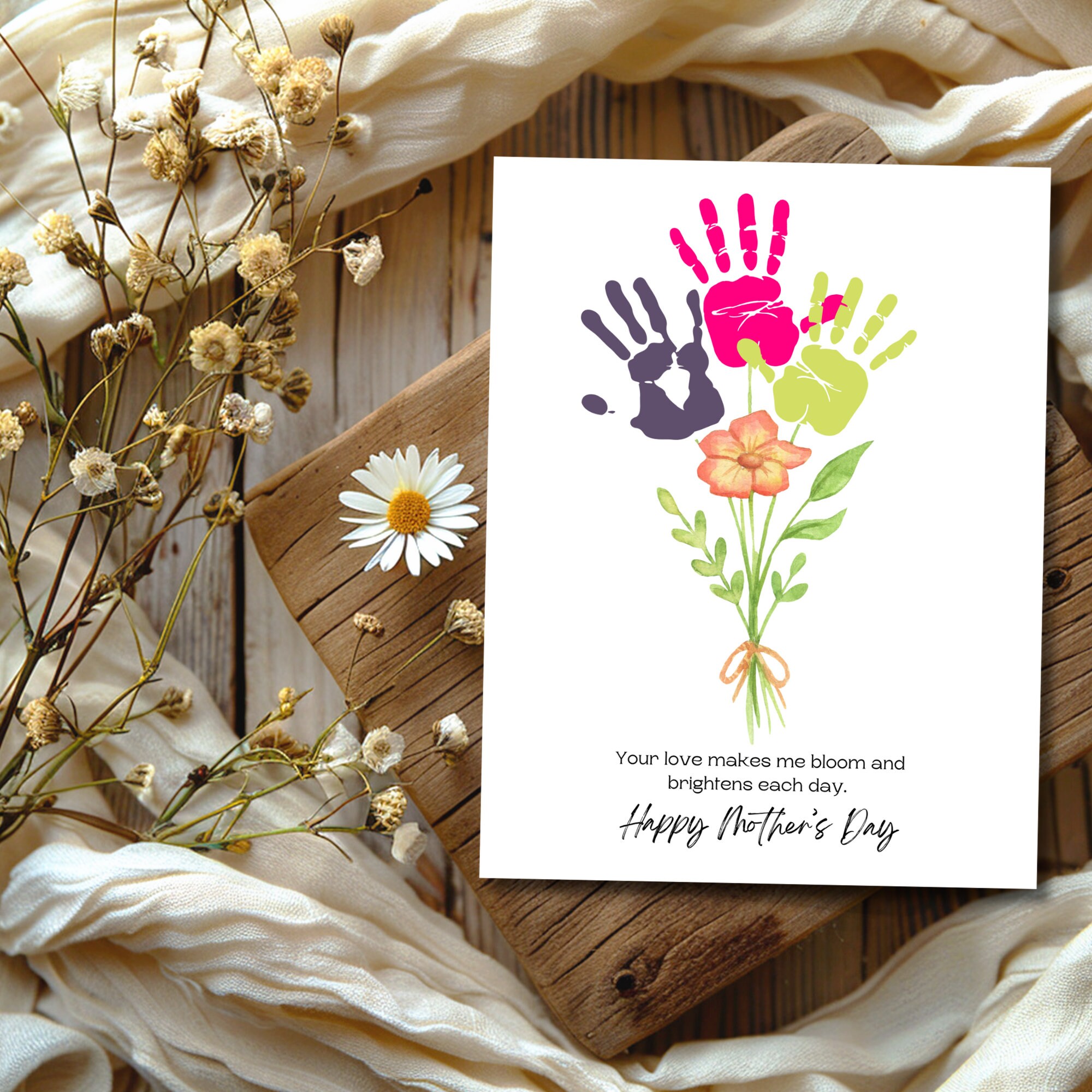 Mother's Day Printable Template, Handprint Art, Kid's Handprint ...