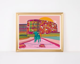 USF Marshall Student Center | Art print | dorm room decor | Abbicreates Studio