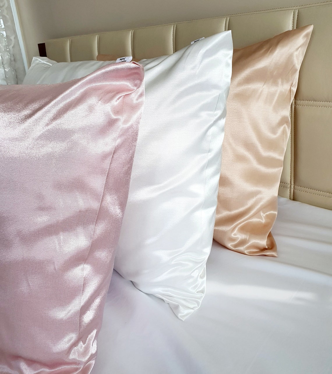 Cotton Satin Handmade PillowcasesSet of 2 with Etsy