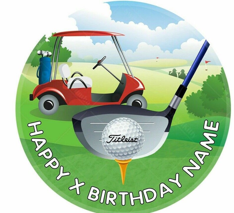 12 Edible Golf Themed Personalised Cupcake Toppers 2 / Etsy